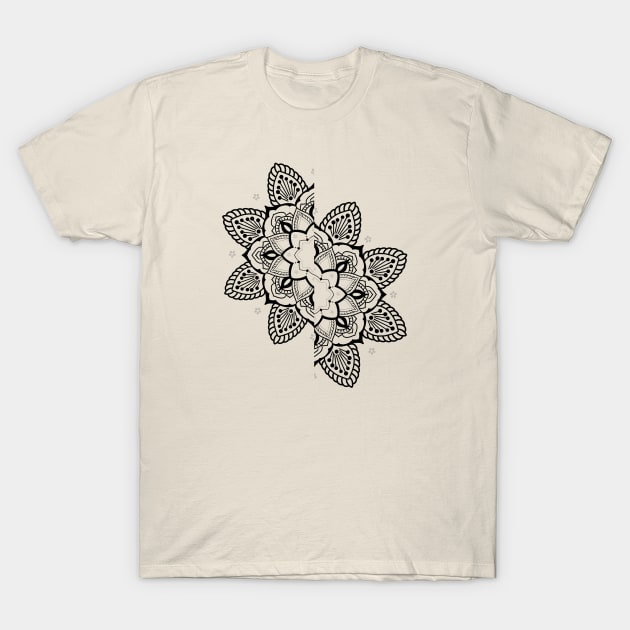 Split flower mandala T-Shirt by Blacklinesw9